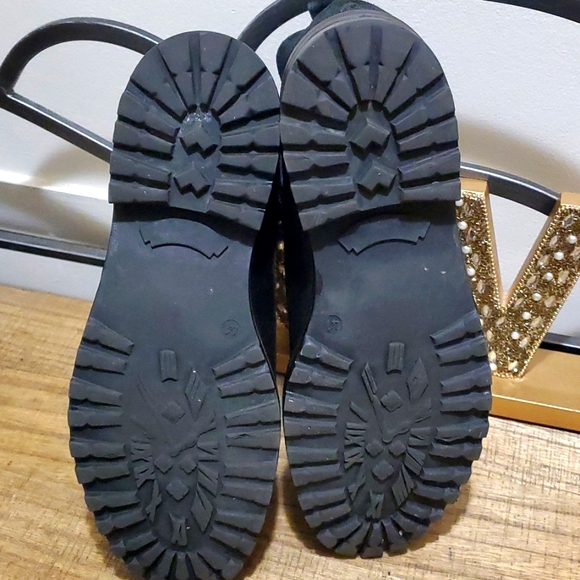 BullBoxer Men's Waylon Black Leather Lace-Up Side-Zip Boots Sz 8 - Picture 10 of 12